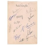 Middlesex C.C.C. c1946/47 Album page signed in ink by nine and in pencil by four Middlesex