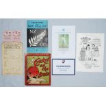 Cricket ephemera. A selection of ephemera including official complimentary 'Rover' tickets for