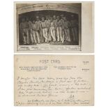 'Lockwood Cricket Team 1856'. Sepia postcard depicting a reproduction from an original image of