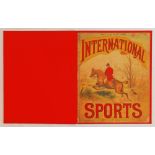 'International Sports. Dean's Gold Medal Series'. Dean & Son, London c1890. Original colour