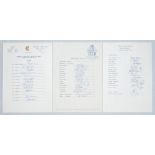 Lord's autograph sheets 1987-1989. Six official autograph sheets for matches played at Lord's.