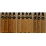 Cricket World Cup 1999. Excellent selection of eleven 'Gunn & Moore' full size cricket bats signed