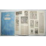 Cricket ephemera selection. A selection of ephemera including two scrapbooks of press cuttings,