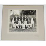 England v India, Lord's 1932. Large official photograph of the England team, seated and standing