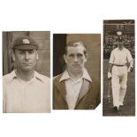 England Test cricketers 1920s-1930s. Five original mono press photographs of England Test cricketers