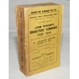 Wisden Cricketers' Almanack 1914. 51st edition. Original paper wrappers. Slight bowing to spine,