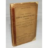 Wisden Cricketers' Almanack 1881. 18th edition. Original paper wrappers. Old tape mark down the