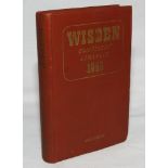 Wisden Cricketers' Almanack 1943. 80th edition. Original hardback. Only 1400 hardback copies were