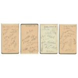 County autographs c1939. Green autograph book comprising a good selection of nicely signed pages