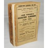 Wisden Cricketers' Almanack 1912. 49th edition. Original paper wrappers. Front wrapper cleanly