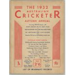 'The 1932 Australian Cricketer Autumn Annual'. A compilation of eight issues for October 1931 to May