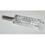 Cut glass cricket bat. A heavy highly decorative cut glass cricket bat, possibly used for some