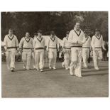 Australia tour to England 1956. Excellent mono original mono press photograph of the Australian