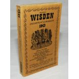 Wisden Cricketers' Almanack 1943. 80th edition. Original limp cloth covers. Only 5600 paper copies