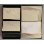 England Test cricketers' autographs 1950s-2000s. Two small albums comprising one hundred and