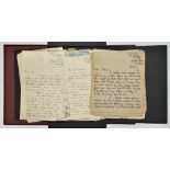 J.D. 'Jim' Coldham. A selection of twenty five handwritten letters preserved in a modern maroon