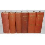 Wisden Cricketers' Almanack 1949, 1953, 1955, 1960, 1963 and 1964 Original hardback editions. The