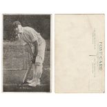 Andrew Ducat. Surrey & England 1906-1931. Mono postcard of Ducat in batting pose at the crease.