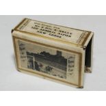 Horse and Greyhound racing. Colour and mono tin match box holder with image of racing at Ascot '