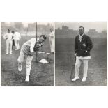 John Berry 'Jack' Hobbs. Surrey & England 1905-1934. Two large original mono press photographs of