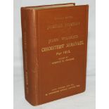 Wisden Cricketers' Almanack 1913. 50th (Jubilee) edition. Original hardback. Very minor wear to