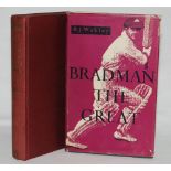 Judge B.J. Wakley. Two first edition hardbacks by Wakley. Titles are 'Bradman the Great', London
