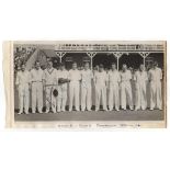 North v South 1949. Original mono press photograph of the North team for the match played at