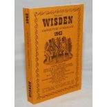 Wisden Cricketers' Almanack 1942. Willows reprint (1999) in softback covers. Limited edition 731/