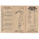 M.C.C. tour of Australia 1946/47. Five items from the 1946/47 tour. Original Australian tour folding