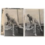 Alfred Louis 'Alf' Valentine. Jamaica & West Indies 1949-1965. Two original mono press photographs