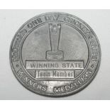 'McDonald's One Day Cricket Series. Winners Medallion'. Original winners medal for the 1980/81