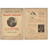 Walter Reginald Hammond. Gloucestershire & England 1920-1951. Official Benefit Souvenir for the