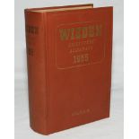 Wisden Cricketers' Almanack 1955. Original hardback. Some dulling to gilt titles on spine