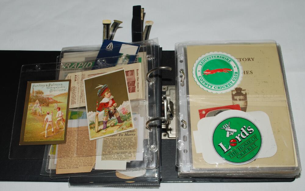 Cricket ephemera late 1800s onwards. Small black file comprising an eclectic selection of ephemera - Image 5 of 6