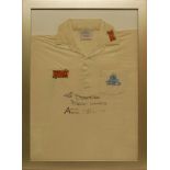 Alec Stewart. Surrey & England. England cricket shirt with lion and wicket England emblem to