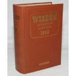 Wisden Cricketers' Almanack 1958. Original hardback. Very good/excellent condition with gilt