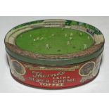 Australia tour of England 1926. An oval colour Thorne's Super Extra Creme Toffee tin 'A Souvenir