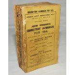 Wisden Cricketers' Almanack 1914. 51st edition. Original paper wrappers. Some breaking to page