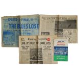 Birmingham City F.C. F.A. Cup Final 1956. Three complete original souvenir editions of newspapers