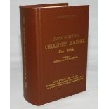 Wisden Cricketers' Almanack 1934. Willows hardback reprint (2010) in dark brown hardback covers with
