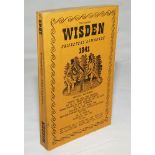 Wisden Cricketers' Almanack 1941. 78th edition. Original limp cloth covers. Only 3200 paper copies