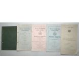 Western Australian Cricket Association Annual Reports for 1909/10, 1917-18, 1918-19 and 1919-20 plus