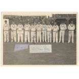 Yorkshire C.C.C. Scarborough Cricket Festival 1940s-1960s. Original sepia photograph of the