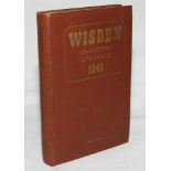 Wisden Cricketers' Almanack 1941. 78th edition. Original hardback. Only 800 hardback copies were