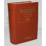 Wisden Cricketers' Almanack 1957. Original hardback. Excellent condition with gilt titles bright -