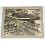 South Africa tour of Australia 1931/32. Large original sepia photograph of an aerial view of the