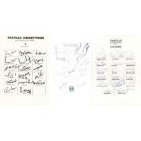 Pakistan 1990-1996/97. Five official and unofficial autograph sheets signed by members of Pakistan