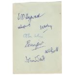 Duke of Beaufort's XI c1950. Album page nicely signed in ink by seven players. Signatures include