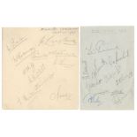 County and Minor County autographs 1930s-1950s. A selection of seven album pages including Yorkshire