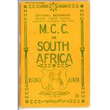 'M.C.C. in South Africa 1930-1931'. Official souvenir. Golden Jubilee Number. Authorised by the